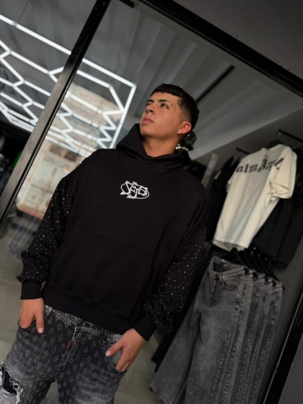 POLERON SEJO BOOM BRILLO-BASICO BLACK OVERSIZE
