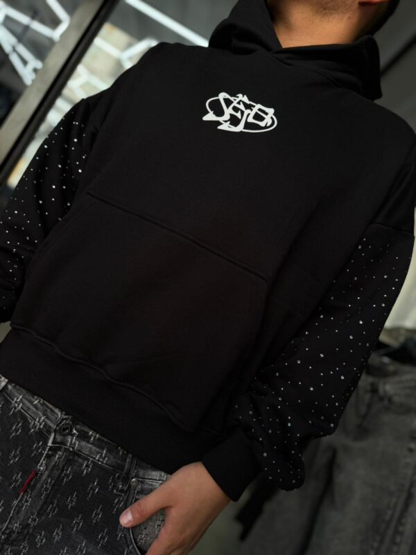 POLERON SEJO BOOM BRILLO-BASICO BLACK OVERSIZE