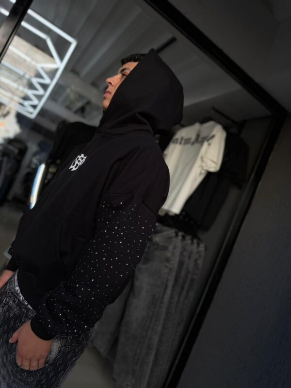 POLERON SEJO BOOM BRILLO-BASICO BLACK OVERSIZE