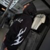 POLERON SEJO STAR BRILLO BLACK OVERSIZE