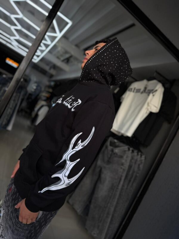 POLERON SEJO STAR BRILLO BLACK OVERSIZE
