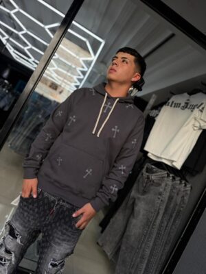 POLERON LUAP CRUZ GREY REGULAR FIT
