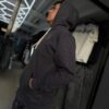 POLERON LUAP ADIAMANTADO GREY CON CORDONES GRUESO, DIJE MINI UZI