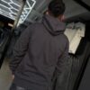 POLERON LUAP ADIAMANTADO GREY CON CORDONES GRUESO, DIJE MINI UZI
