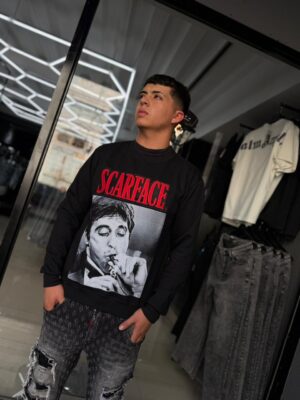 POLERON SCARFACE RED-BLACK OVERSIZE