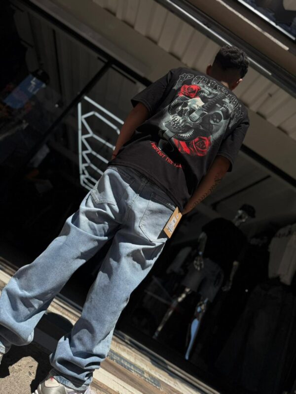 JEANS DISEÑO MODA REGULAR FIT CELESTE HK003