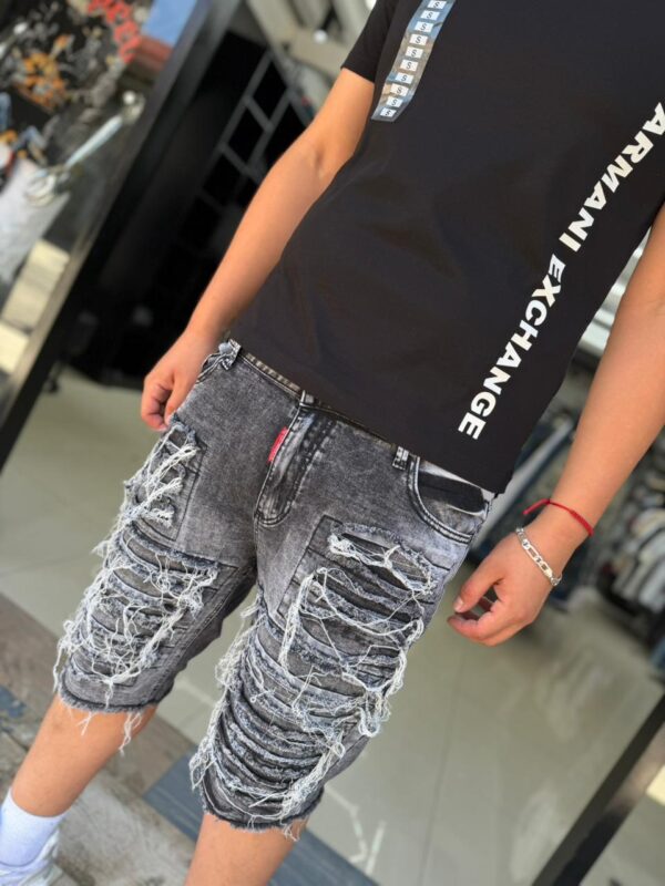 SHORT M-STAR GRIS RASGADO M-9061