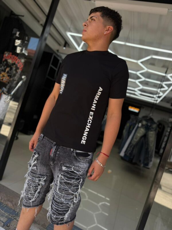 SHORT M-STAR GRIS RASGADO M-9061