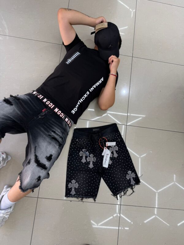 SHORT M-STAR CRUZ BRILLO NEGRO M3337