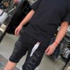 SHORT PURPLE NEGRO BASICO-RASGADO MJ051