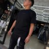SHORT PURPLE NEGRO BASICO-RASGADO MJ051