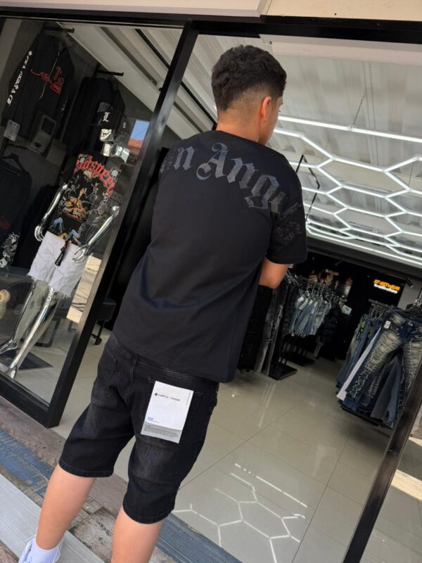 SHORT PURPLE NEGRO BASICO-RASGADO MJ051