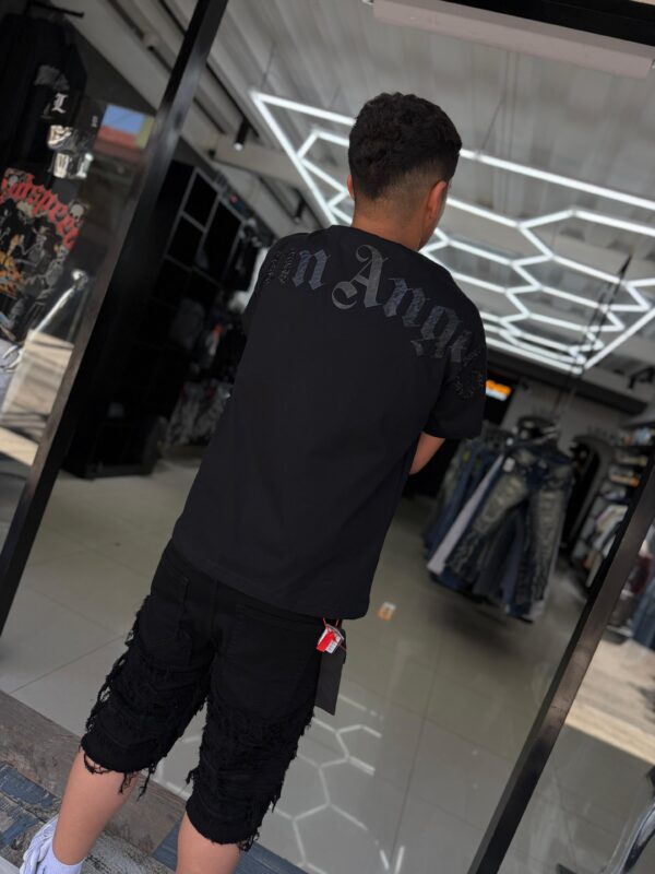 SHORT M-STAR NEGRO RASGADO M-9021