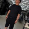 SHORT M-STAR NEGRO RASGADO M-9021