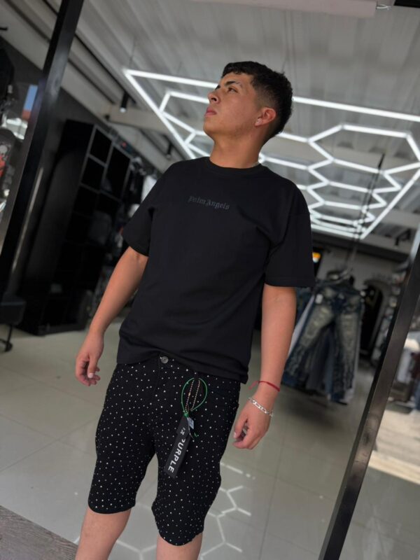 SHORT PURPLE BRILLO-NEGRO FM787-1