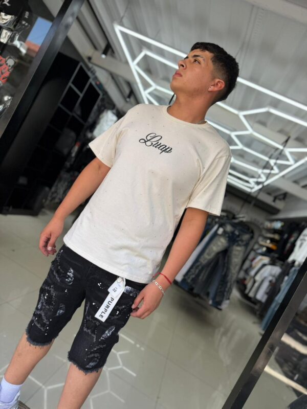 SHORT PURPLE PINTURA-NEGRO MJ054
