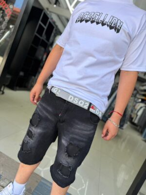 SHORT MJ-DENIM BASICO NEGRO MJT33-1