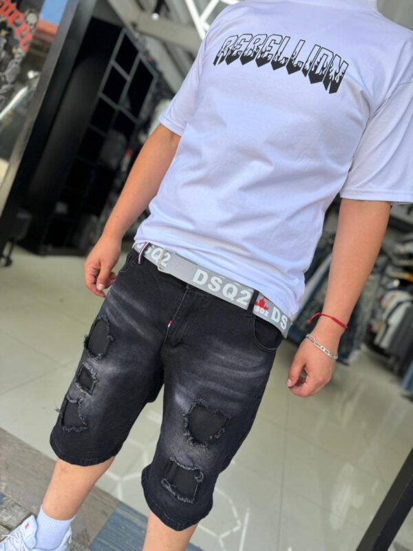 SHORT MJ-DENIM BASICO NEGRO MJT33-1