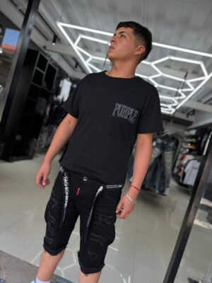 SHORT M-STAR NEGRO BASICO M-9078