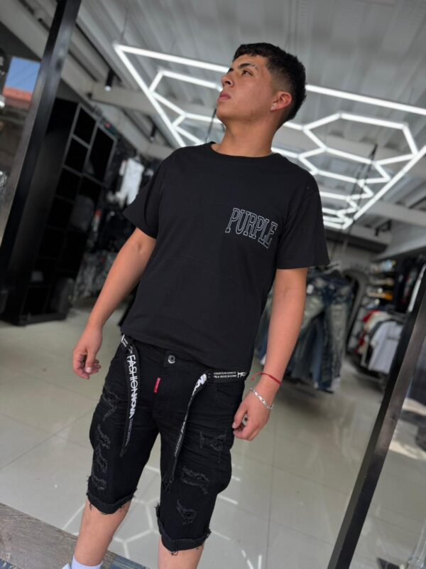 SHORT M-STAR NEGRO BASICO M-9078