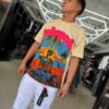 SHORT PURPLE BASICO BLANCO P005