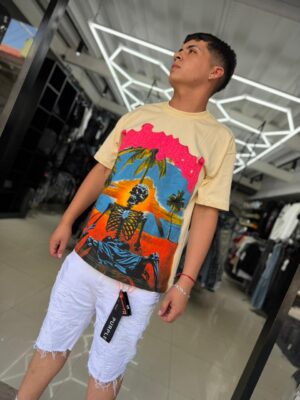 SHORT PURPLE BASICO BLANCO P005