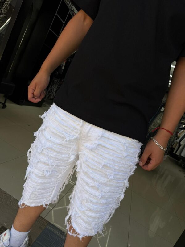 SHORT M-STAR BLANCO-RASGADO M-9069