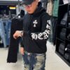 POLERON CHROME HEARTS NEGRO LEGRAS BALNCAS UNISEX