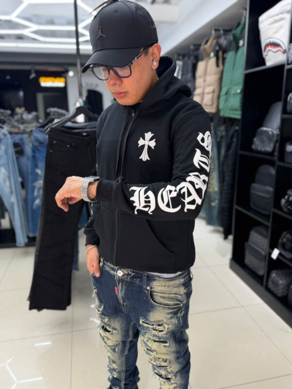 POLERON CHROME HEARTS NEGRO LEGRAS BALNCAS UNISEX