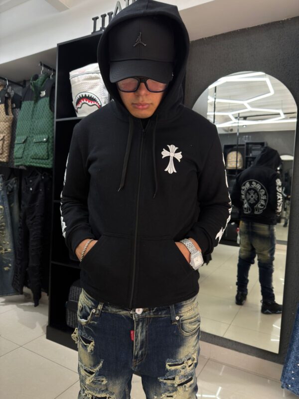 POLERON CHROME HEARTS NEGRO LEGRAS BALNCAS UNISEX