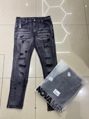 JEANS FASHION NOVA GRIS RASGADO FN-094