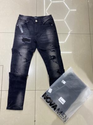 JEANS FASHION NOVA RASGADO NEGRO FN-073