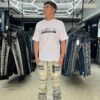 JEANS FASHION NOVA LET’S GO FRAY CARGO SKINNY FLARE LIGHTWASH GL453