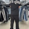 JEANS FASHION NOVA STACKED SKINNY FLARE BLACK GFN13
