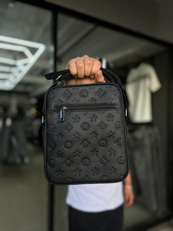 BOLSO LV BLACK CUERO FLOR HOMBRE 5170-1