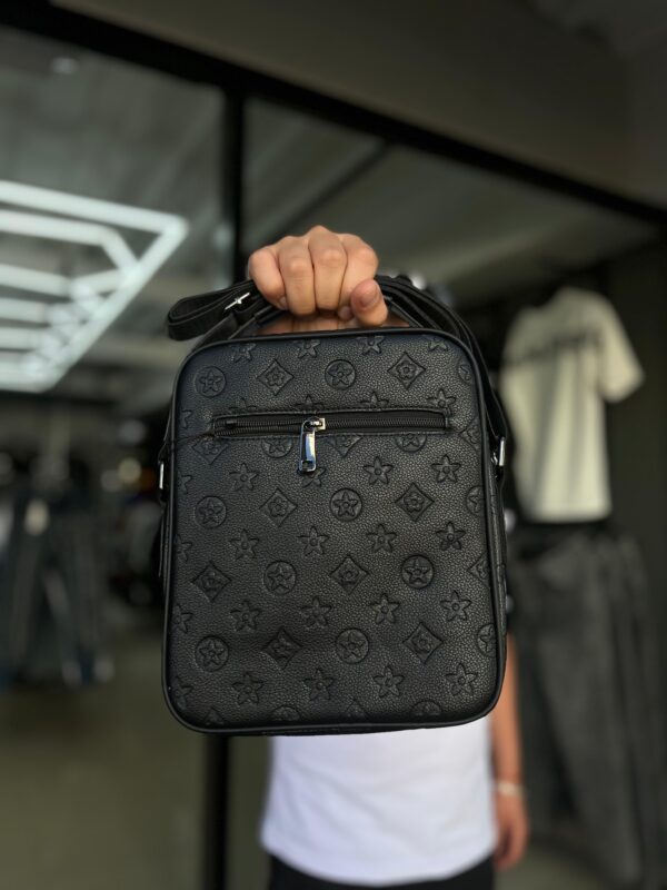 BOLSO LV BLACK CUERO FLOR HOMBRE 5176-2