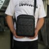 BOLSO LV BLACK CUERO FLOR HOMBRE 5176-2