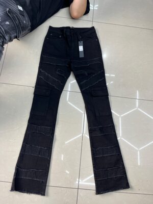 JEANS FASHION NOVA CARGO FLARE BLACK GFN312