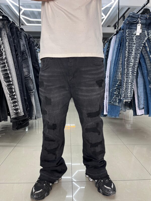 JEANS LOGEQI FLARE BLACK JH-99155