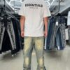 JEANS FASHION NOVA SKINNY SNAP FLARE VINTAGE WASH GFN185AJ