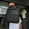 BOLSO LV BLACK CUERO CUADRO GRIS 5175