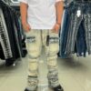 JEANS FASHION NOVA LET’S GO FRAY CARGO SKINNY FLARE LIGHTWASH GL453