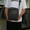 BOLSO LV BLACK CUERO CUADRO GRIS 5175