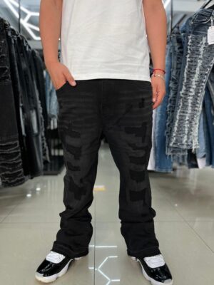 ed999b3c-1fa0-46f1-98ef-56cb75569e11 JEANS LOGEQI FLARE DENIM BLACK JH-99156