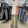 JEANS FASHION NOVA SKINNY SNAP FLARE VINTAGE WASH GFN185AJ