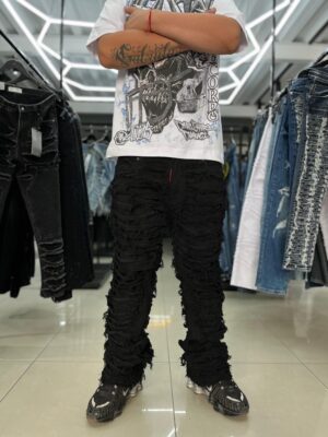 3701df8b-0c24-4cd5-9f23-d67fec1e11a2 JEANS M-STAR BLACK RASGADO FLARE M-8973