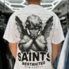 POLERA SAINTS RESTRITED MCMLXXXVIII ADIAMANTADO WHITE OVERSIZE