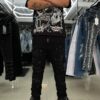 JEANS M-STAR BLACK RASGADO PINTURA REGULAR FIT M-9079
