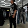 JEANS M-STAR BLACK RASGADO PINTURA REGULAR FIT M-9079