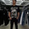 JEANS M-STAR BLACK RASGADO PINTURA REGULAR FIT M-9079